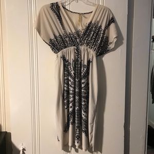 Mandala Cream/off white and Black Dress